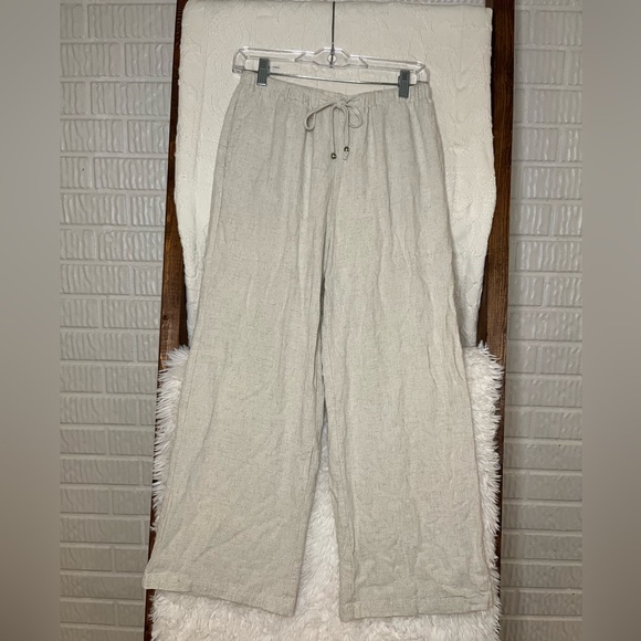LILLUSORY Pants - Linen Blend Cream Women’s Medium Lounge Pants
